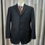 Suit0081 เสื้อสูท สีดำลาย เหลือบเงาเล็กน้อย มือสอง แบรนด์ Takashimaya อก 40 นิ้ว