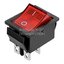KCD4 สวิตช์กระดก ON-OFF (l-O) 4 ขา สีแดงมีไฟ 20A 12V DC