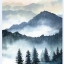 (Pre-order) หนังสือสอนระบายสีน้ำภาพทิวทัศน์ฝนตก Misty Rain