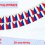 ธงชาติฟิลิปปินส์ ธงราวประเทศสาธารณรัฐฟิลิปปินส์ ang pilipinas Maliit na pambansang watawat The Philippines National Flag Small Flag for Decoration ธงชาติประเทศสาธารณรัฐฟิลิปปินส์ สำหรับประดับตกแต่งในงาน ตกแต่งสถานที่ ราคาถูก