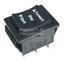 KCD4 สวิตช์กระดก ON-OFF-ON (Foward-Stop-Back) 6 ขา 16A 250V AC สีดำ และฝาครอบกันน้ำ