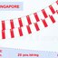 ธงชาติสิงคโปร์ (ธงราวสิงคโปร์) 新加坡小国旗 Singapore Flag Small Flag Decoration ธงชาติประเทศสิงคโปร์ สำหรับประดับตกแต่งในงาน ตกแต่งสถานที่ ราคาถูก
