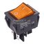 KCD4 สวิตช์กระดก ON-OFF (l-O) 4 ขา สีส้มมีไฟ 30A 250V AC