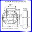 พัดลมระบายความร้อนแบบหัวตัด AC 380V 17250HBL บอลแบริ่ง Ball Bearing ขนาด 6 นิ้ว (17x15x5 ซม.)