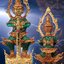 ท้าวเวสสุวรรณ คลังสมบัติ2 หลวงพ่อหวั่น วัดคลองคูณ จ.พิจิตร เนื้อสัมฤทธิ์อาบทองลงยาสีเขียว