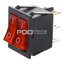 KCD3 สวิตช์กระดก ON-OFF คู่ 3 ขา สีแดงมีไฟ Rocker Switch Double 3 Pin l-O 15A 250V AC