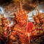มโนราห์หน้าทอง พระอาจารย์ประสูติ วัดในเตา จ.ตรัง เนื้อผงว่านน้ำมันเจ็ดนารีพันหลัก ฝังตะกรุดเงิน2ดอก ปัดทอง