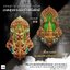 เหรียญท้าวเวสสุวรรณทรงดอกจำปี รุ่นอุรังคพิทักษ์ วัดพระธาตุพนม จ.นครพนม เนื้อบรอนซ์ ชุบทองแท้ลงยา แบบ๒