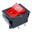 KCD4 สวิตช์กระดก ON-OFF (l-O) 4 ขา สีแดงมีไฟ 16A 250V AC และฝาครอบกันน้ำ