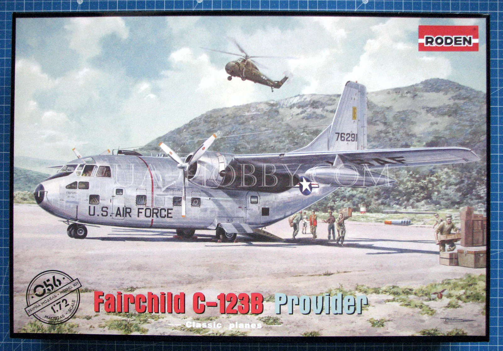 โมเดลเครื่องบิน Roden ขนาด 1/72 RO056 FAIRCHILD C-123B PROVIDER