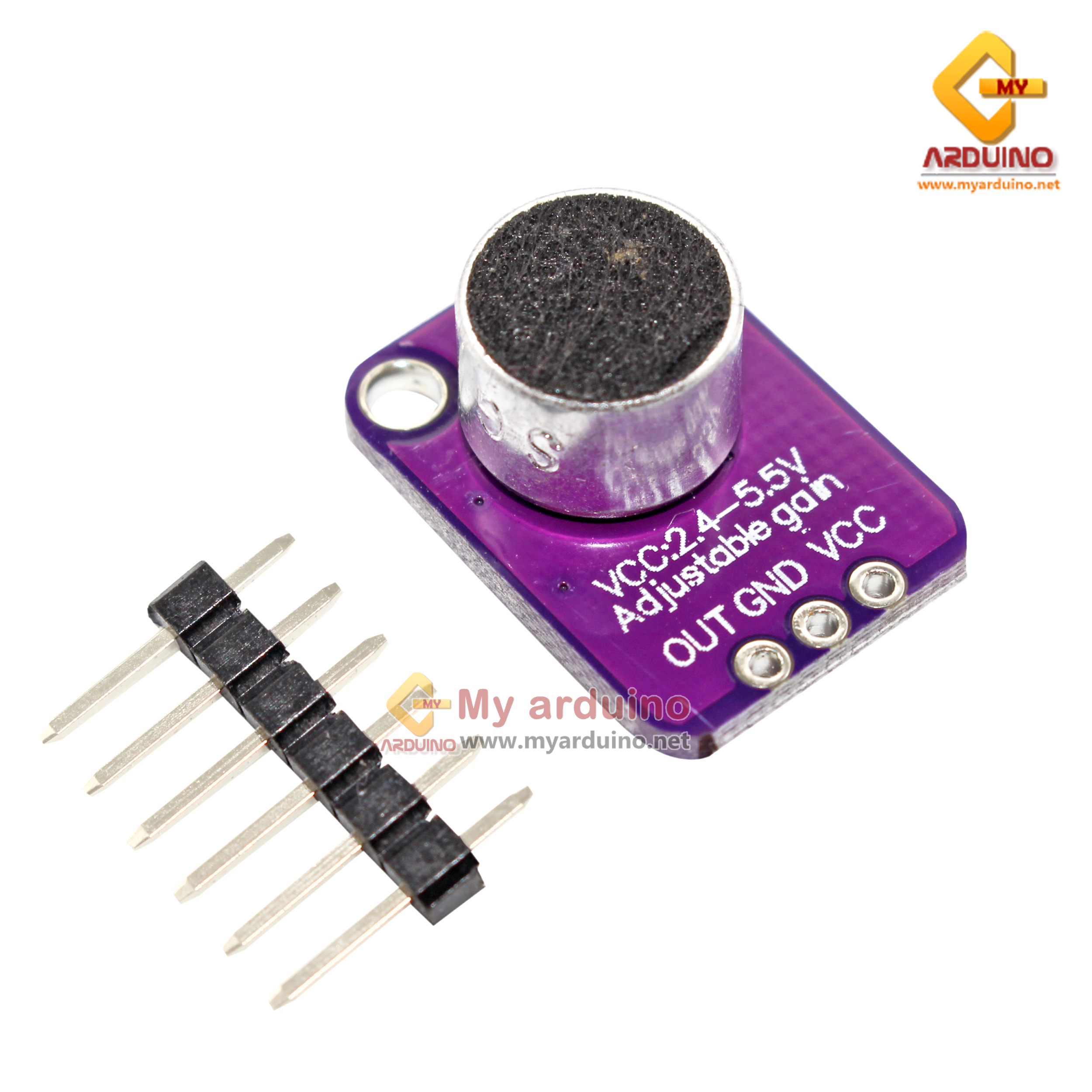 Electret Microphone Amplifier MAX4466 With Adjustable Gain For Arduino